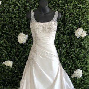 Sophia Tolli Guiliana Size 6 Satin Organza A-line